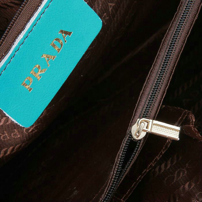 2014 Prada  sheepskin leather shoulder bag T3838 blue - Click Image to Close